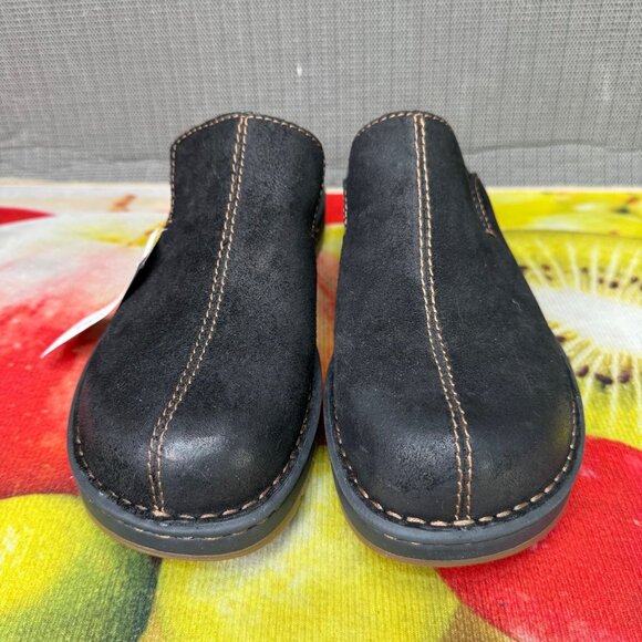 Børn Men's Black Dist Leather Jude Mule Size 9.5 M - Picture 2 of 8